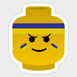 Lego head Slava Ukraine Sticker